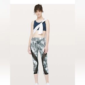 Lululemon Never Still Crop 21" Luxtreme Pants Wildwood 4 W6ARAS $98 Gym Yoga